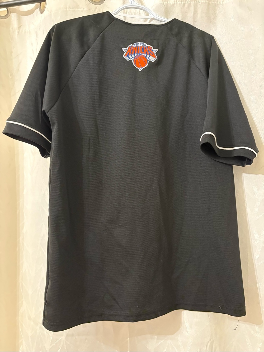 New York Knicks Black Button-Front Baseball Jersey SMALL - Picture 4 of 6